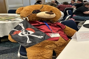 Stuffed Toy Bear sporting a pirate theme cosplay theme