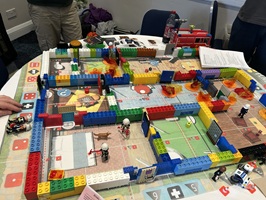Close-up shot of boardgame